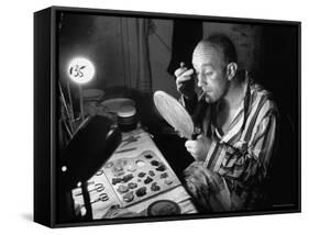 Alec Guiness Putting on Theatrical Make Up at the Stratford Shakespeare Festival-Peter Stackpole-Framed Stretched Canvas