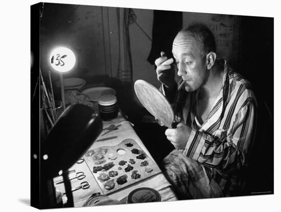 Alec Guiness Putting on Theatrical Make Up at the Stratford Shakespeare Festival-Peter Stackpole-Stretched Canvas