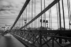 The Chain Bridge in Budapest in Black and White-ALein-Photographic Print