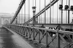 The Chain Bridge in Budapest in Black and White-ALein-Photographic Print