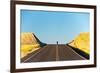 Alek Engerbretson Skateboarding Down A Rural Highway Near Oakesdale, Washington-Ben Herndon-Framed Photographic Print