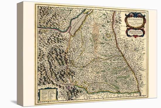 Alemannia Or Upper Swabia-Willem Janszoon Blaeu-Stretched Canvas