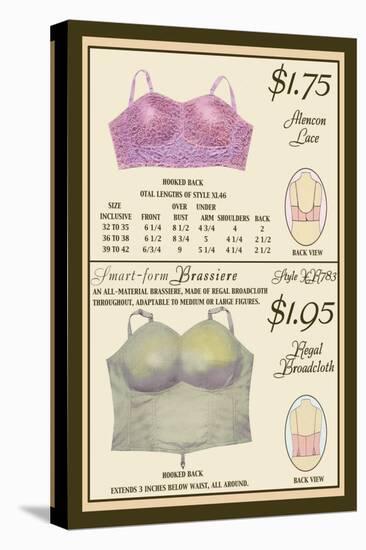 Alencon Lace and Regal Broadcloth Brassieres-null-Stretched Canvas