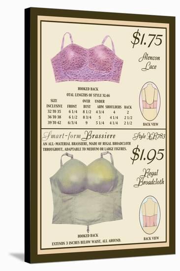 Alencon Lace and Regal Broadcloth Brassieres-null-Stretched Canvas