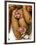 Alentejo, Estremoz, Portuguese Salami for Sale in Street Market in Alentejo, or Chourico, Portugal-Camilla Watson-Framed Photographic Print