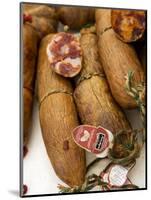 Alentejo, Estremoz, Portuguese Salami for Sale in Street Market in Alentejo, or Chourico, Portugal-Camilla Watson-Mounted Photographic Print