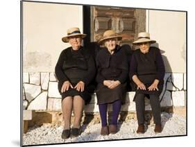 Alentejo, Estremoz, Three Elderly Portuguese Ladies Near in Alentejo Region, Portugal-Camilla Watson-Mounted Photographic Print