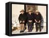 Alentejo, Estremoz, Three Elderly Portuguese Ladies Near in Alentejo Region, Portugal-Camilla Watson-Framed Stretched Canvas