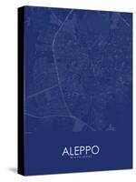 Aleppo, Syrian Arab Republic (Syria) Blue Map-null-Stretched Canvas