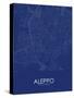 Aleppo, Syrian Arab Republic (Syria) Blue Map-null-Stretched Canvas