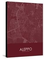 Aleppo, Syrian Arab Republic (Syria) Red Map-null-Stretched Canvas