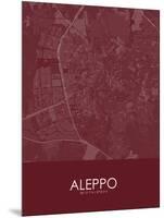 Aleppo, Syrian Arab Republic (Syria) Red Map-null-Mounted Poster