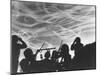 Alerted GIs of M 51 Anti Aircraft Battery Silhouetted Against German-M^s^ Kelly-Mounted Photographic Print