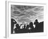 Alerted GIs of M 51 Anti Aircraft Battery Silhouetted Against German-M^s^ Kelly-Framed Photographic Print