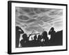 Alerted GIs of M 51 Anti Aircraft Battery Silhouetted Against German-M^s^ Kelly-Framed Photographic Print