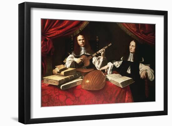 Alessandro and Bonifacio Agliardi, Right Panel of Agliardi Triptych-Evaristo Baschenis-Framed Giclee Print