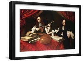 Alessandro and Bonifacio Agliardi, Right Panel of Agliardi Triptych-Evaristo Baschenis-Framed Giclee Print