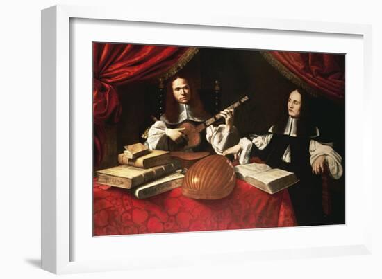 Alessandro and Bonifacio Agliardi, Right Panel of Agliardi Triptych-Evaristo Baschenis-Framed Giclee Print