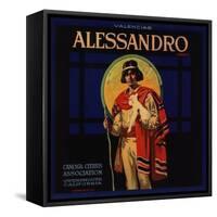 Alessandro Brand - Owensmouth, California - Citrus Crate Label-Lantern Press-Framed Stretched Canvas