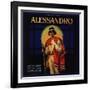 Alessandro Brand - Owensmouth, California - Citrus Crate Label-Lantern Press-Framed Art Print