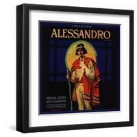 Alessandro Brand - Owensmouth, California - Citrus Crate Label-Lantern Press-Framed Art Print
