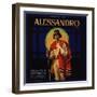 Alessandro Brand - Owensmouth, California - Citrus Crate Label-Lantern Press-Framed Art Print