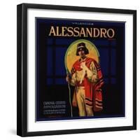 Alessandro Brand - Owensmouth, California - Citrus Crate Label-Lantern Press-Framed Art Print