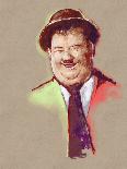 Portrait of Comedian Oliver Hardy (Illustration)-Alessandro Lonati-Giclee Print