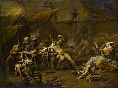 The Supper of Pulcinella and Colombina, c.1725-1730