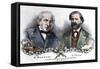 Alessandro Manzoni and Giuseppe Verdi on the occasion of the Messa da Requiem-Italian School-Framed Stretched Canvas