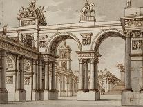 Entrance to the Amphitheatre, Design for the Opera "L'Ultimo Giorno Di Pompeii," 1827-Alessandro Sanquirico-Giclee Print
