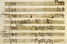 Sheet Music of Il Barcheggio, Symphony-Alessandro Stradella-Giclee Print