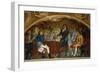 Alessandro Volta Presenting Experiment of Battery to Napoleon and Members of Institute De France-null-Framed Giclee Print
