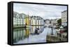 Alesund, Noted for its Art Nouveau Achitecture, Norway, Scandinavia, Europe-Amanda Hall-Framed Stretched Canvas