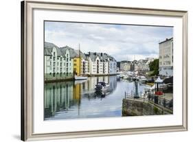 Alesund, Noted for its Art Nouveau Achitecture, Norway, Scandinavia, Europe-Amanda Hall-Framed Photographic Print