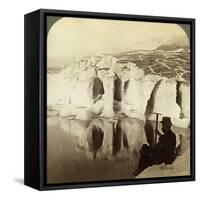 Aletsch Glacier and Marjelen Lake, Switzerland-Underwood & Underwood-Framed Stretched Canvas