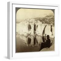 Aletsch Glacier and Marjelen Lake, Switzerland-Underwood & Underwood-Framed Photographic Print