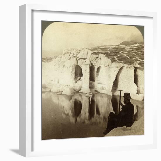 Aletsch Glacier and Marjelen Lake, Switzerland-Underwood & Underwood-Framed Photographic Print