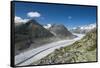 Aletsch Glacier, Eggishorn, Fiesch, Switzerland, Valais-Frank Fleischmann-Framed Stretched Canvas