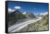 Aletsch Glacier, Eggishorn, Fiesch, Switzerland, Valais-Frank Fleischmann-Framed Stretched Canvas