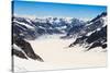 Aletsch Glacier View from the Jungfraujoch, Switzerland-pattarastock-Stretched Canvas