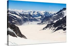 Aletsch Glacier View from the Jungfraujoch, Switzerland-pattarastock-Stretched Canvas