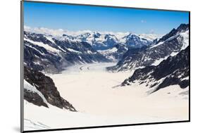 Aletsch Glacier View from the Jungfraujoch, Switzerland-pattarastock-Mounted Photographic Print