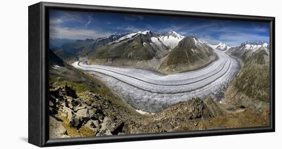 Aletschgletscher-null-Framed Art Print