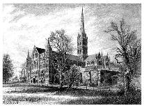Salisbury Cathedral, from the South West, 1895-Alex Ansted-Laminated Giclee Print