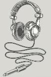 Drawn Headphones & Jack-Alex_Bond-Art Print