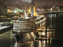 The Queen Elizabeth II Prepares to Dock at the Port of New Orleans, Mississippi River, c.2006-Alex Brandon-Mounted Photographic Print