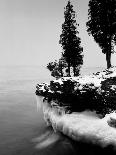 Usa, Wisconsin, Lake Michigan, Shore Scenic, Winter (B&W)-Alex L. Fradkin-Framed Stretched Canvas