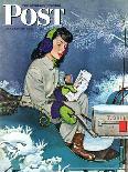 "Mail Delivery by Sleigh," Saturday Evening Post Cover, January 29, 1944-Alex Ross-Giclee Print