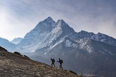 Trekkers Climb a Small Peak Above Dingboche in the Everest Region in Time to See the Sunrise-Alex Treadway-Photographic Print